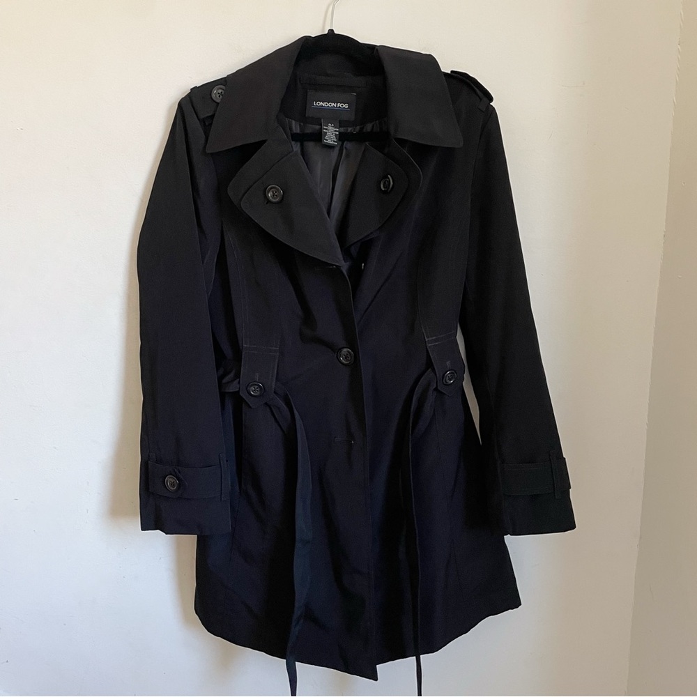 Black London Fog Trench Coat